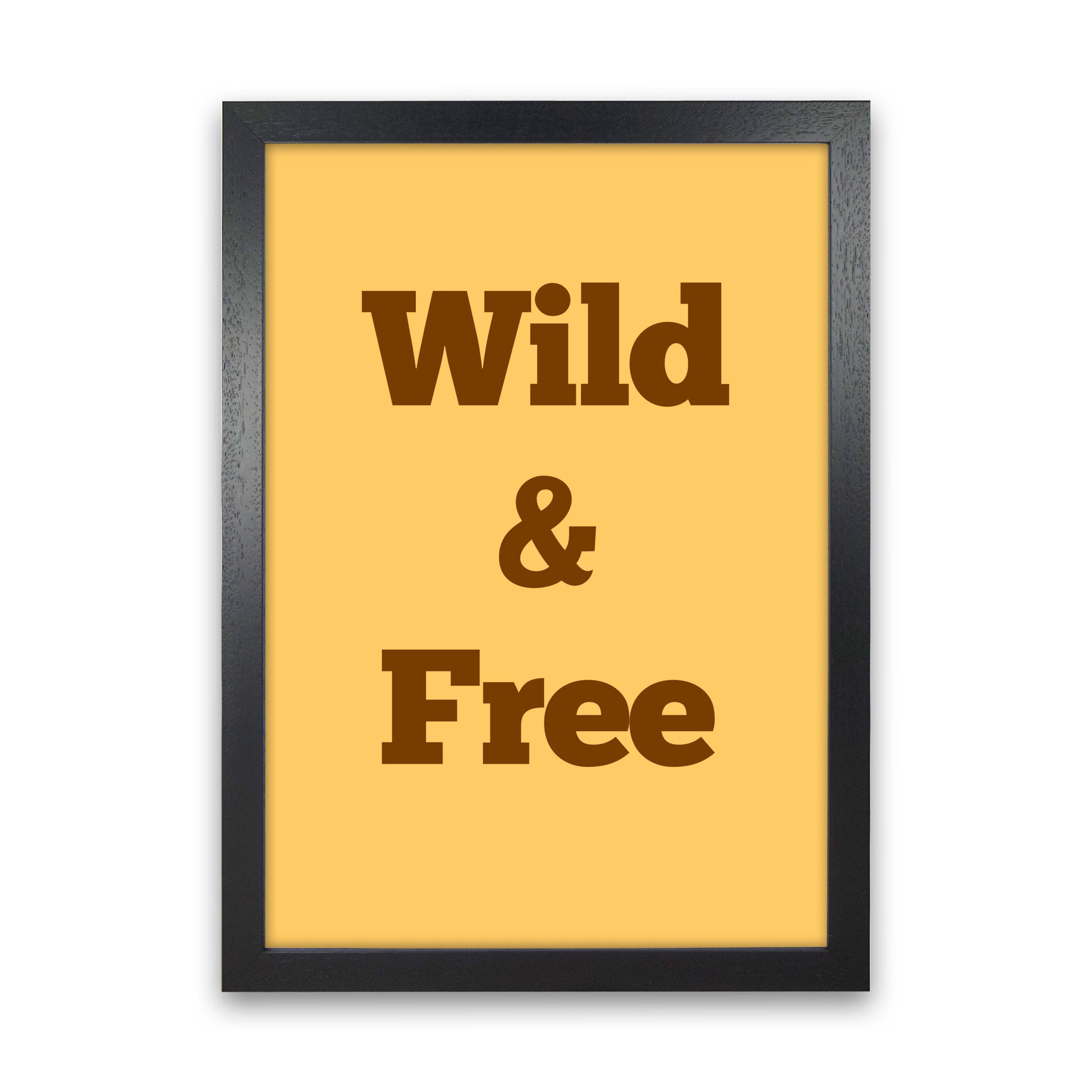 Wild & Free Art Print by Proper Job Studio Black Grain