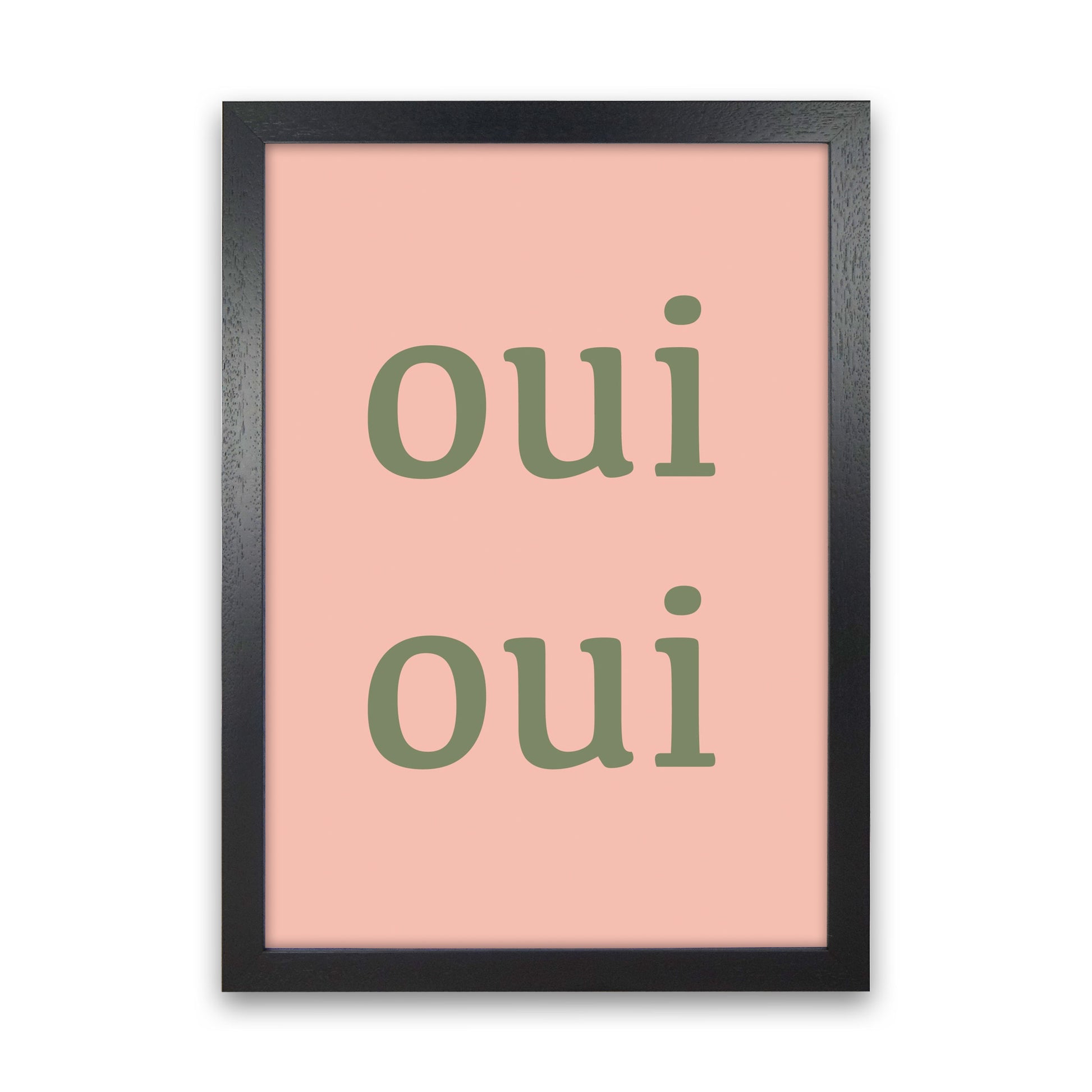 OUI OUI Art Print by Proper Job Studio Black Grain