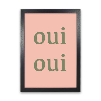 OUI OUI Art Print by Proper Job Studio Black Grain