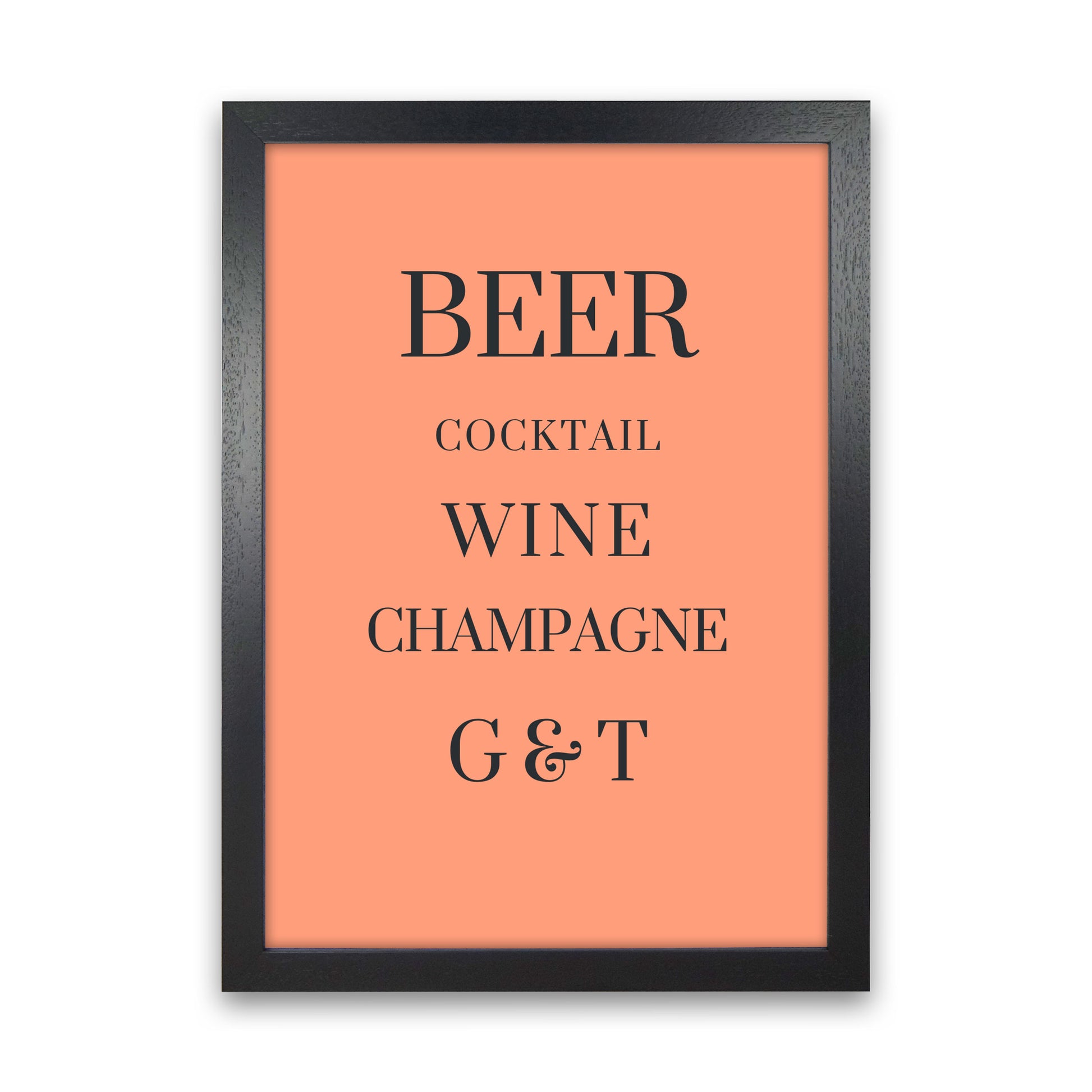 Drinks Art Print by Proper Job Studio Black Grain