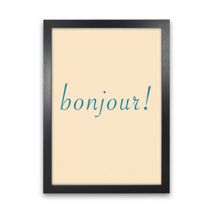 Bonjour Art Print by Proper Job Studio Black Grain