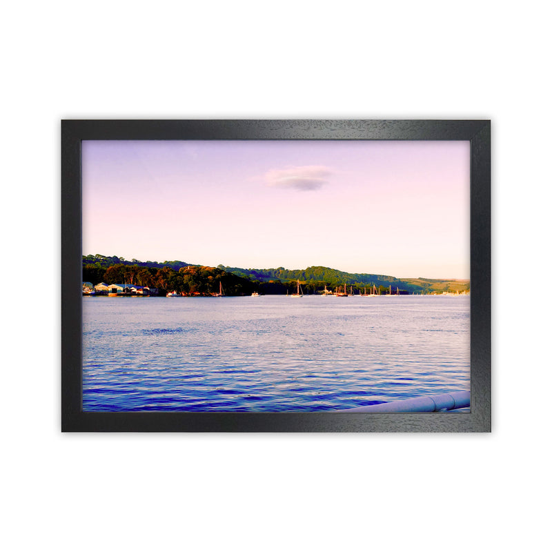 Calm ocean morning Art Print by Proper Job Studio Black Grain