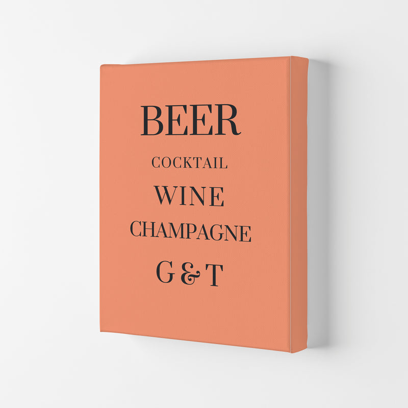 Drinks Art Print by Proper Job Studio Canvas