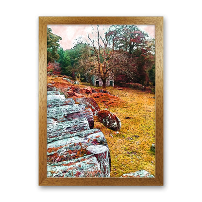 House on Dartmoor Art Print by Proper Job Studio Oak Grain