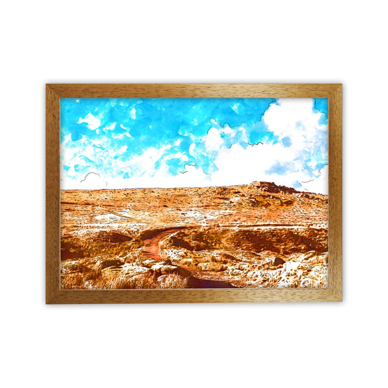 Dartmoor Tor Art Print by Proper Job Studio Oak Grain