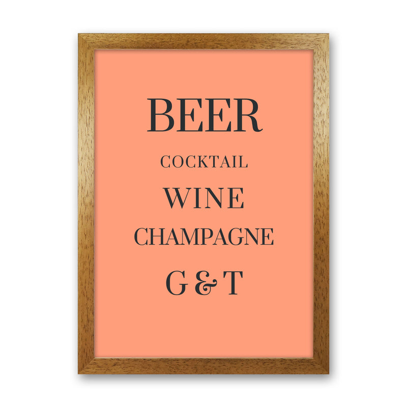 Drinks Art Print by Proper Job Studio Oak Grain