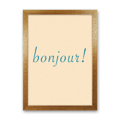 Bonjour Art Print by Proper Job Studio Oak Grain