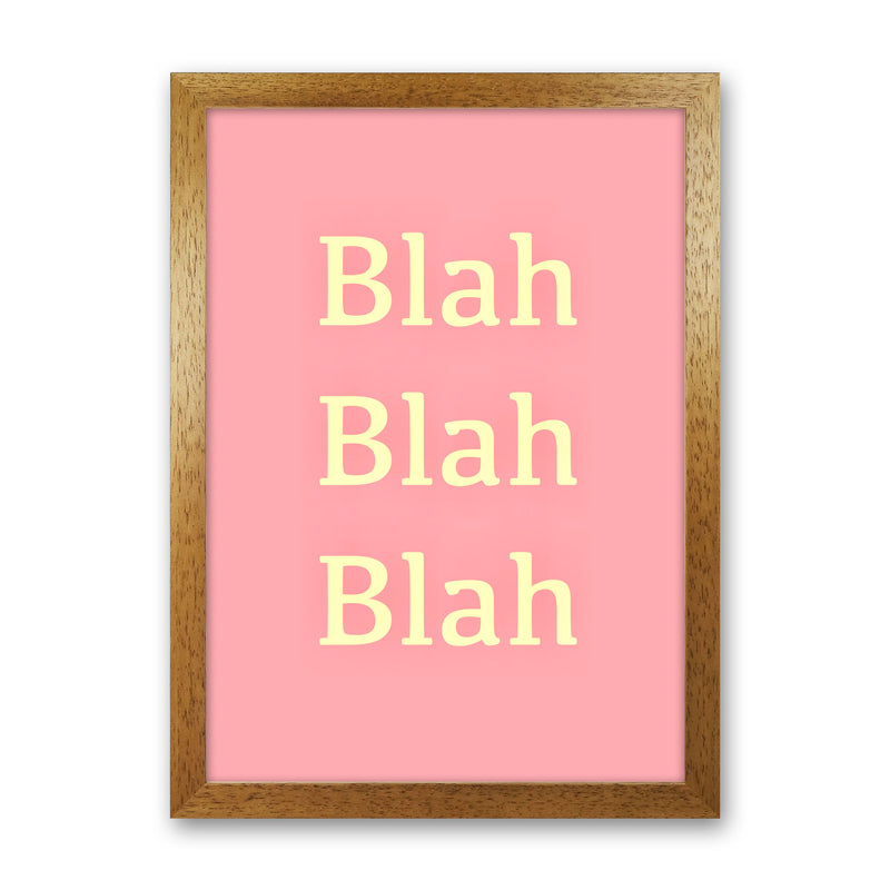 Blah Blah Blah Art Print by Proper Job Studio Oak Grain
