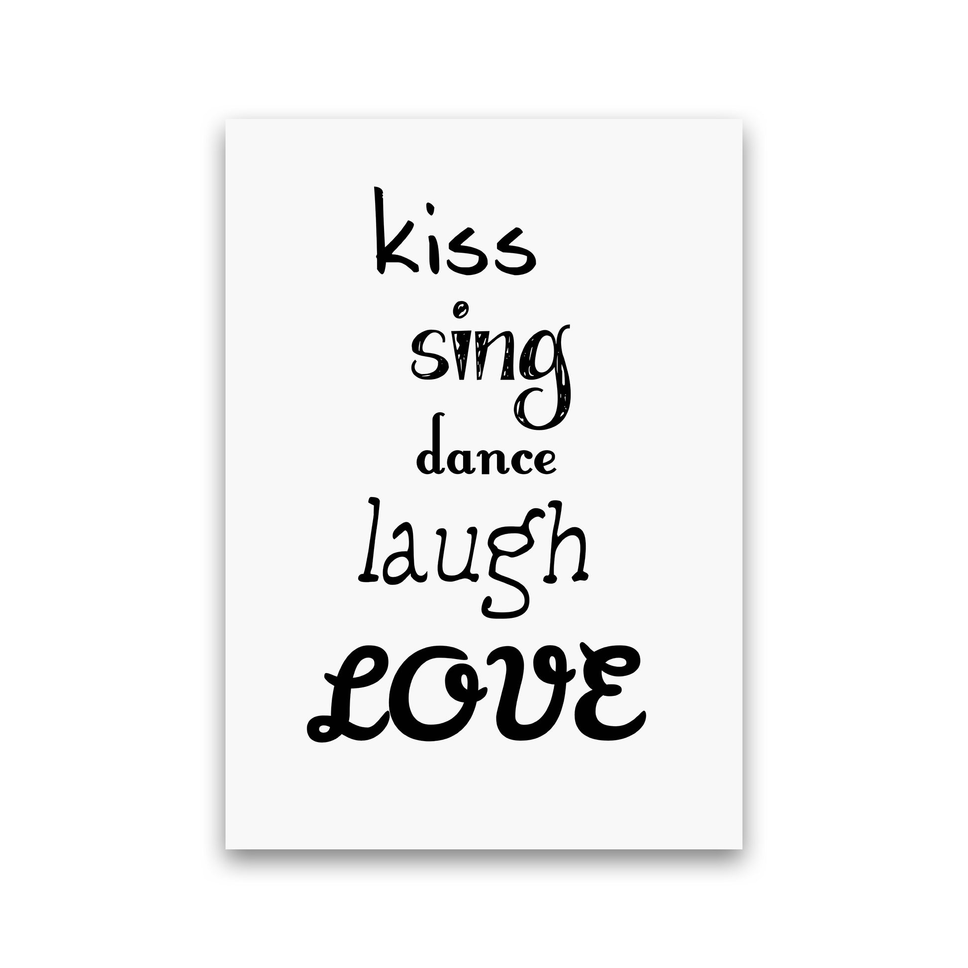 Kiss Quote Art Print by Proper Job Studio Print Only