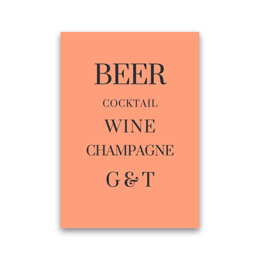 Drinks Art Print by Proper Job Studio Print Only