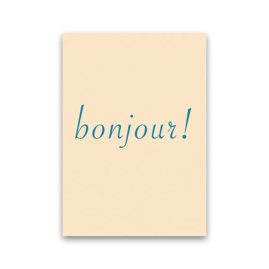 Bonjour Art Print by Proper Job Studio Print Only
