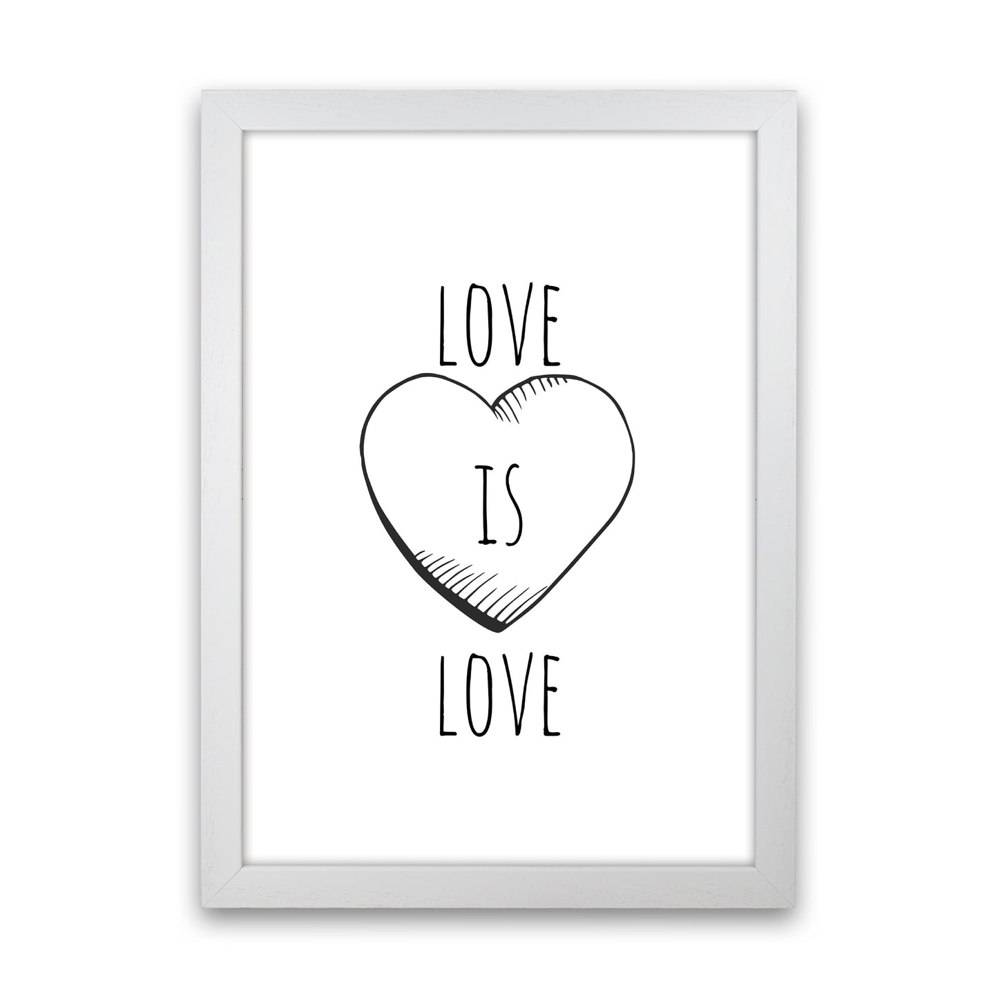 Love is love Quote Art Print by Proper Job Studio White Grain