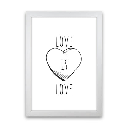 Love is love Quote Art Print by Proper Job Studio White Grain