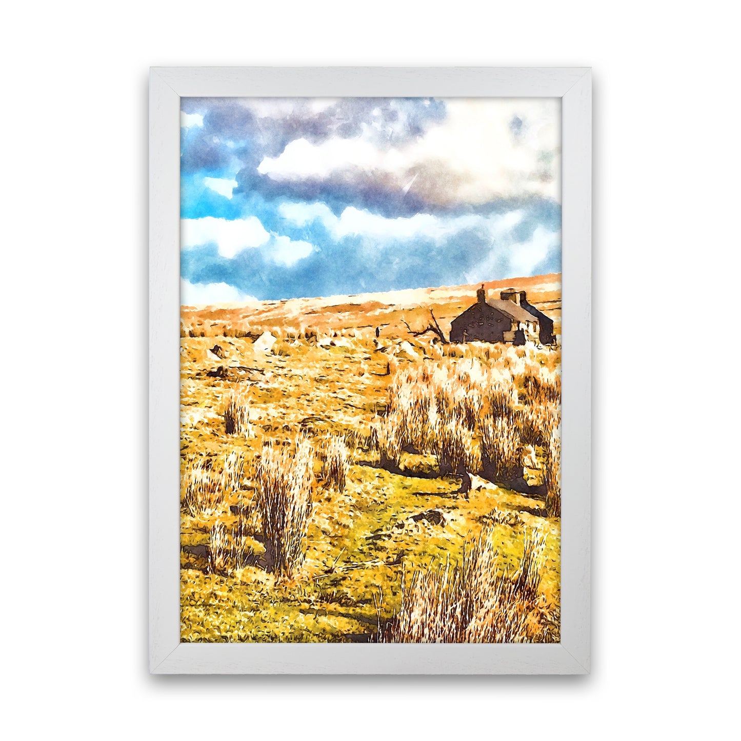 House on Dartmoor 2 Art Print by Proper Job Studio White Grain