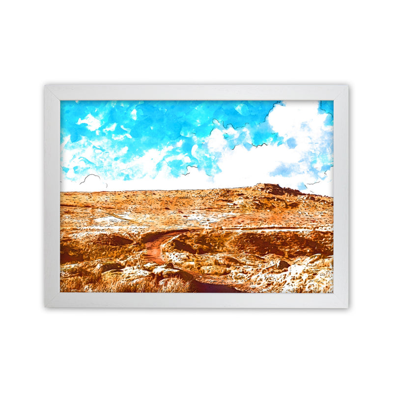 Dartmoor Tor Art Print by Proper Job Studio White Grain