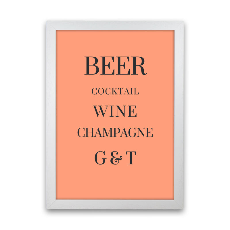 Drinks Art Print by Proper Job Studio White Grain