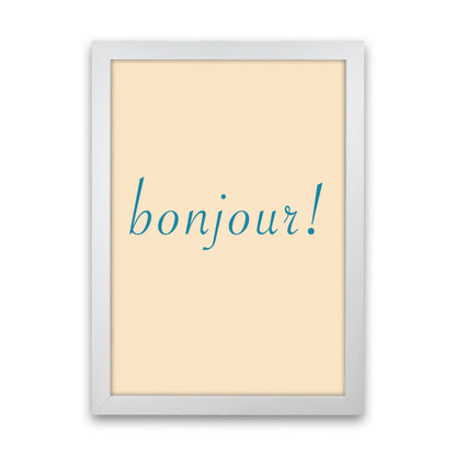 Bonjour Art Print by Proper Job Studio White Grain