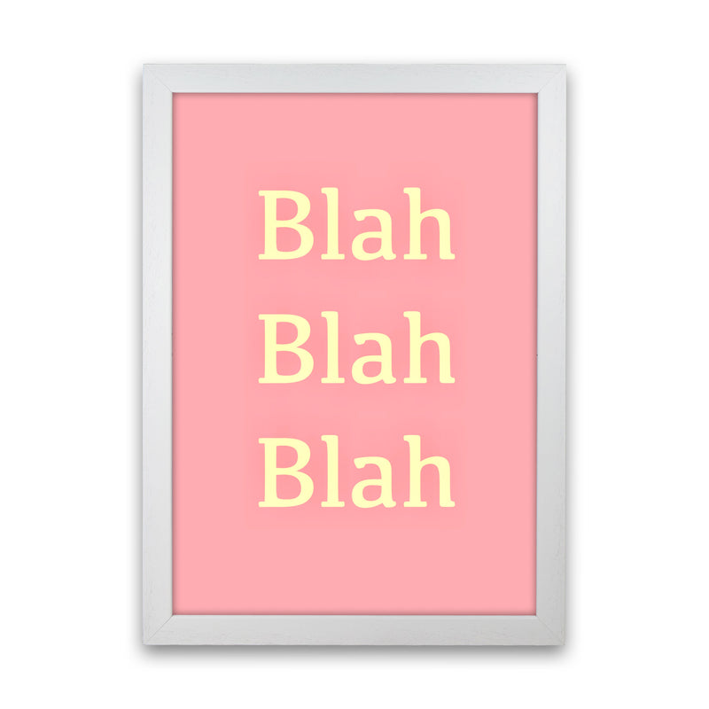 Blah Blah Blah Art Print by Proper Job Studio White Grain
