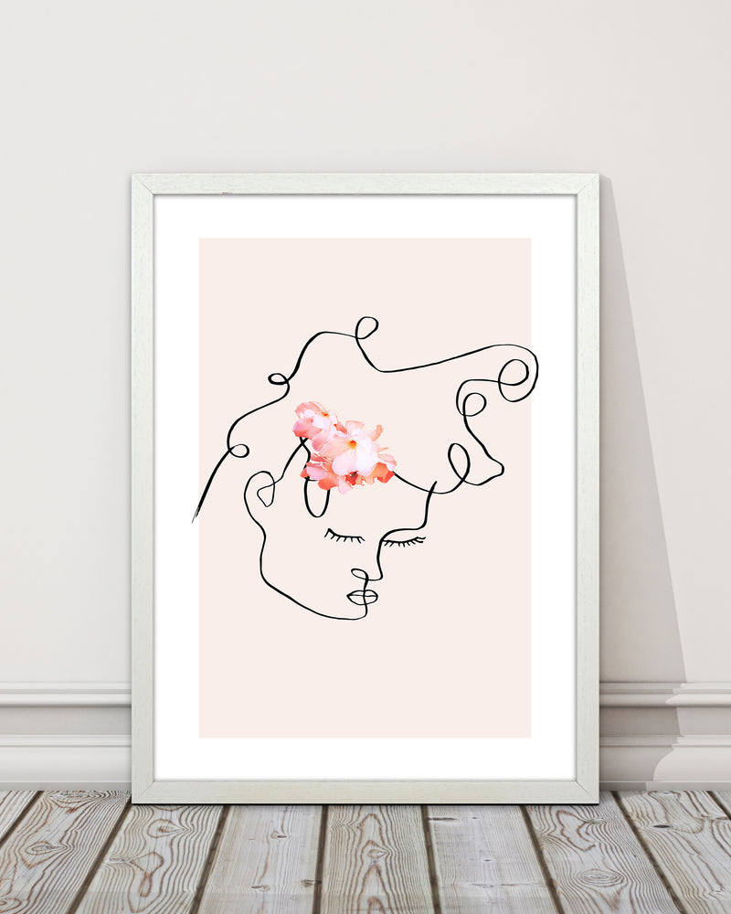 semiprofile messy hair blush flower 07