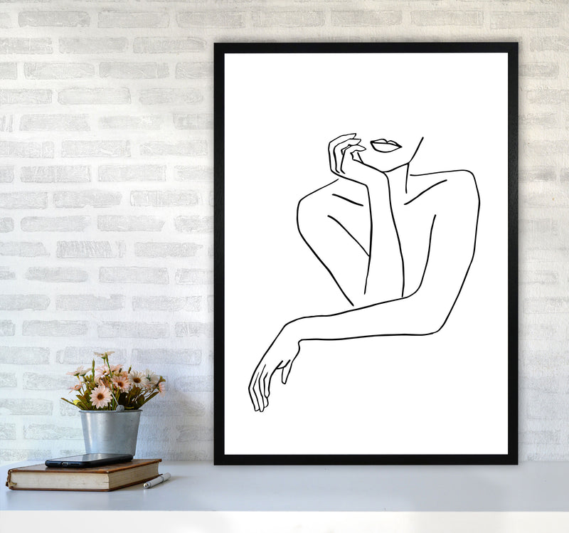 Line Arms Resting On Counter By Planeta444 A1 White Frame