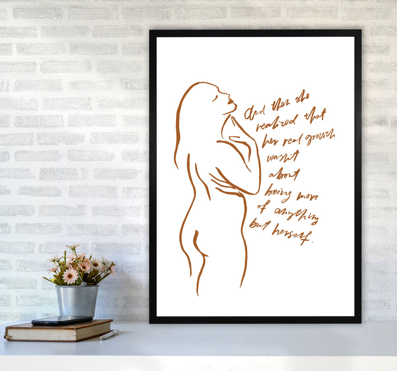 And Then She Realized Sketch By Planeta444 A1 White Frame