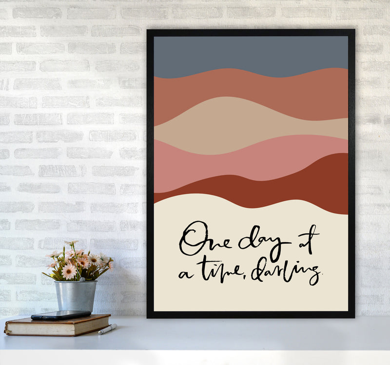 One Day At A Time Abstract By Planeta444 A1 White Frame