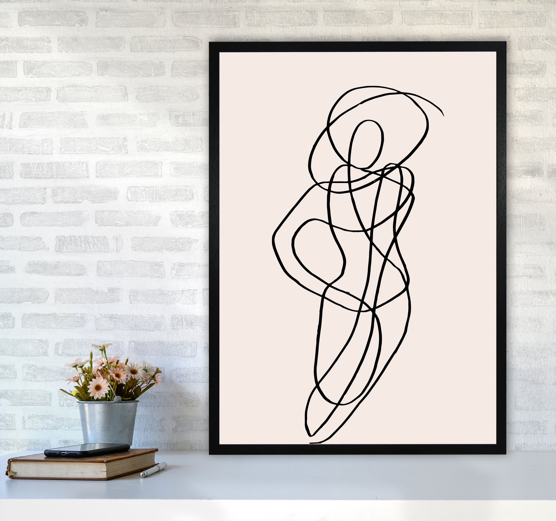 Tangled Lines Female1 By Planeta444 A1 White Frame