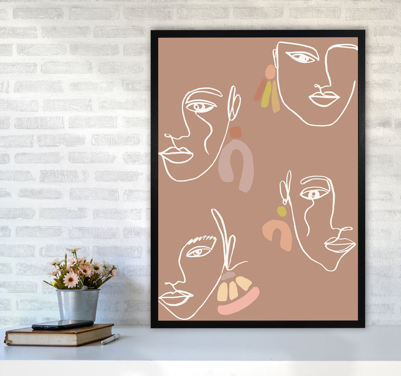 Boho Faces Mix Colors By Planeta444 A1 White Frame