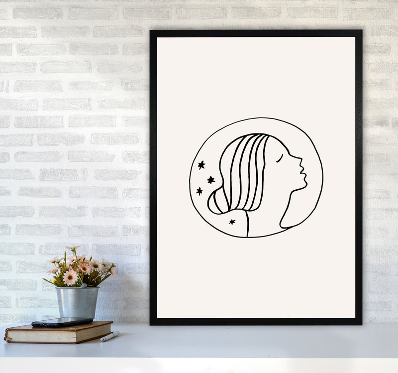Delicate Face Circle By Planeta444 A1 White Frame