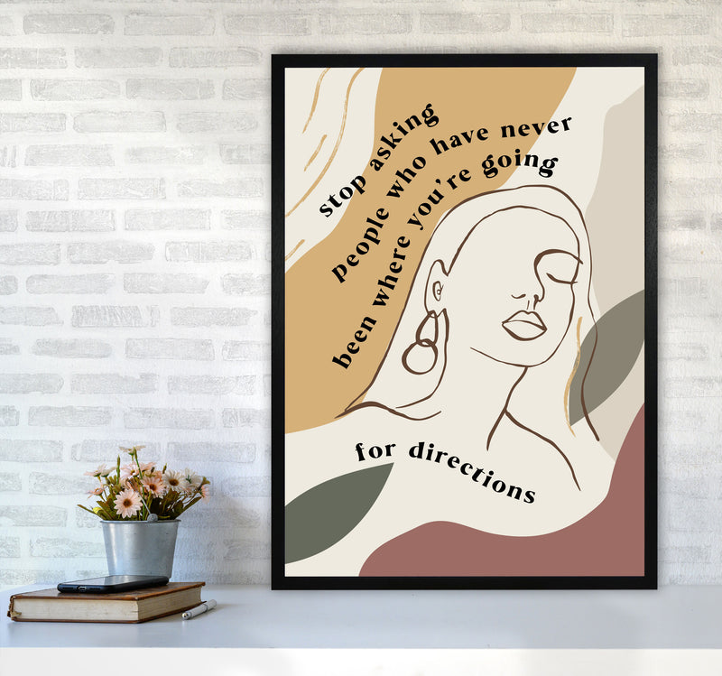 Stop Asking People By Planeta444 A1 White Frame