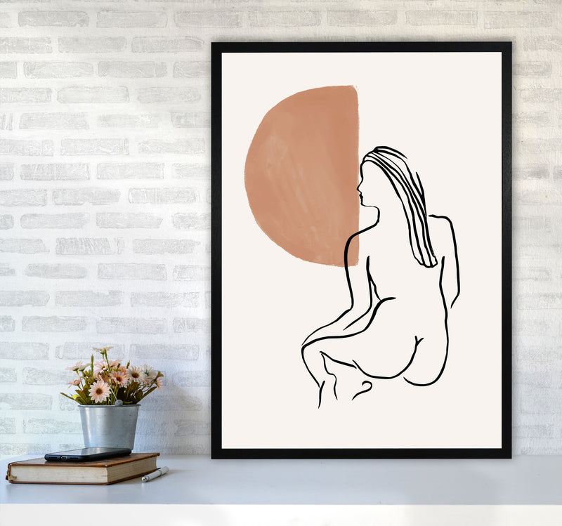 Line Nudes Back2 By Planeta444 A1 White Frame
