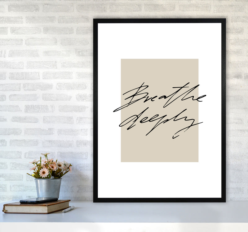 Breathe Deeply By Planeta444 A1 White Frame