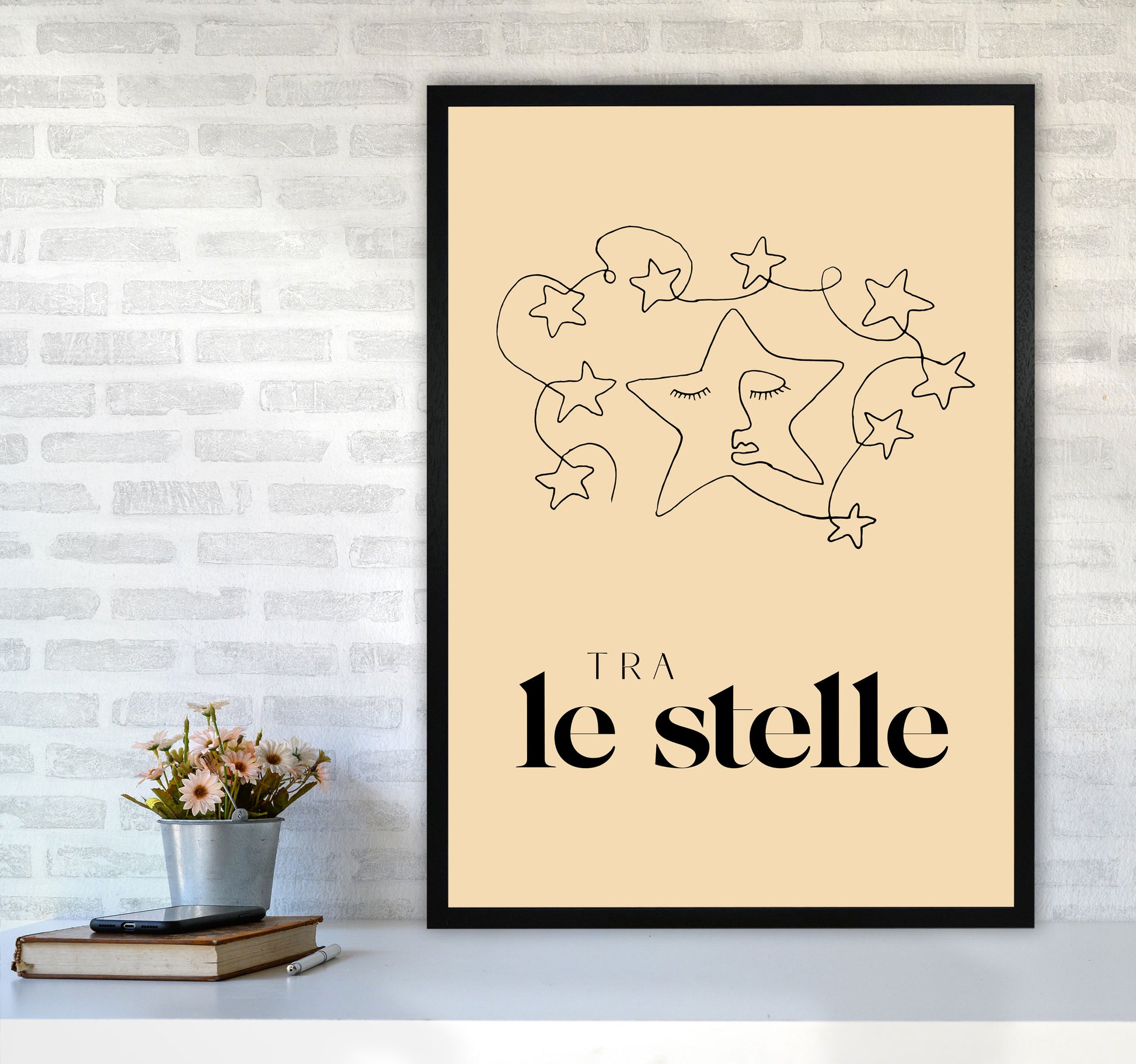 Tra Le Stelle By Planeta444 A1 White Frame