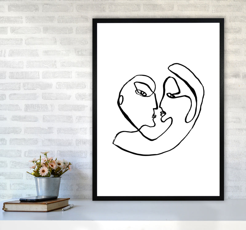 Love Embrace By Planeta444 A1 White Frame