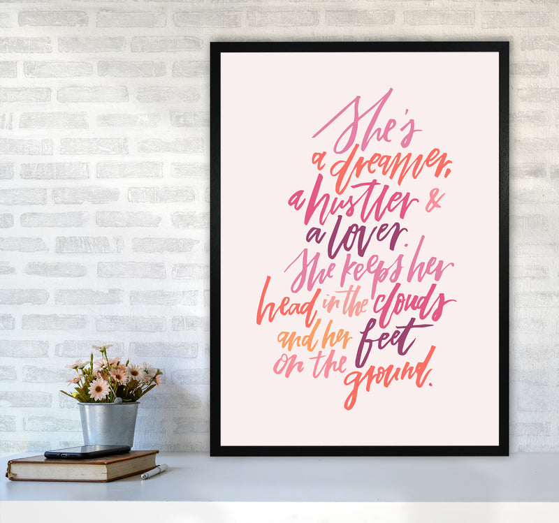 Shes A Dreamer Hustler Lover COLOR By Planeta444 A1 White Frame