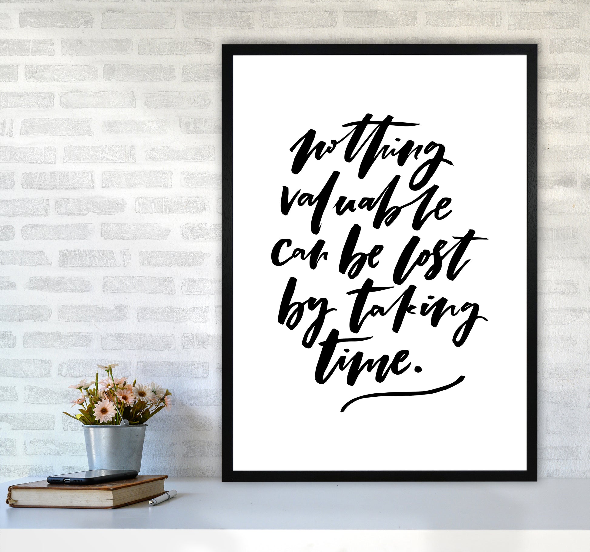 Nothing Valuable Can Be Lost By Planeta444 A1 White Frame