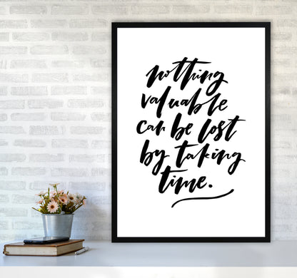 Nothing Valuable Can Be Lost By Planeta444 A1 White Frame