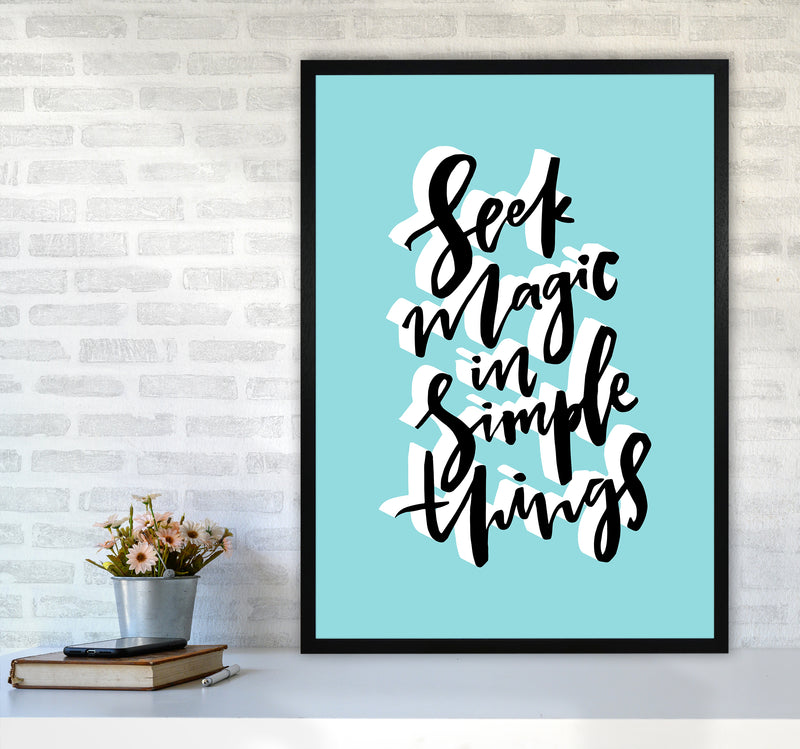 Seek Magic In Simple Things By Planeta444 A1 White Frame