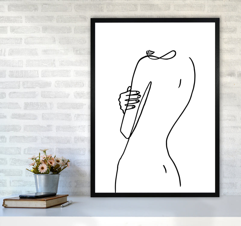 Female Hiding Back Pose By Planeta444 A1 White Frame