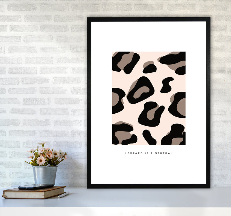 Big Leopard Powder Rose By Planeta444 A1 White Frame