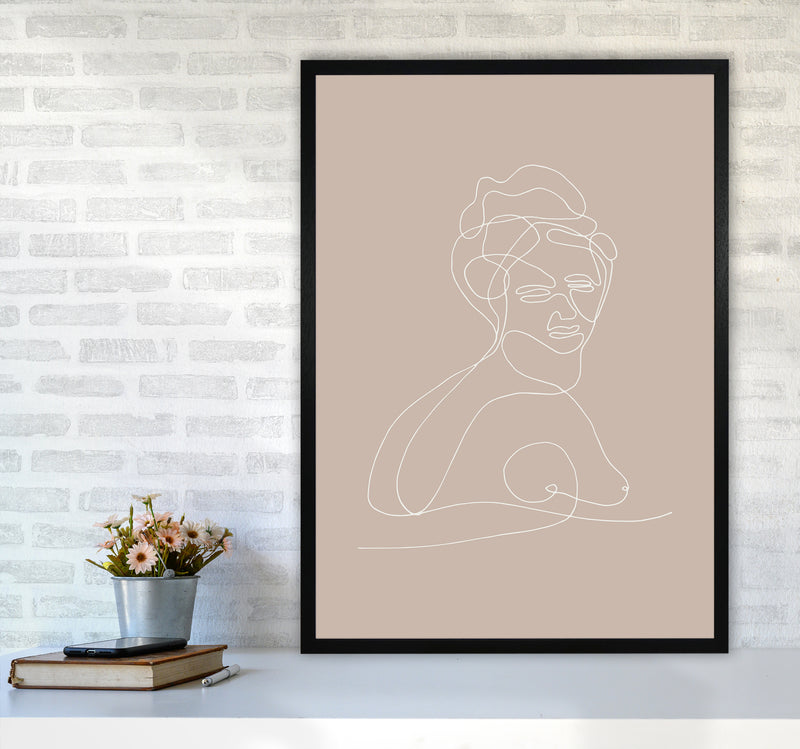 Line Bust Female Statue By Planeta444 A1 White Frame