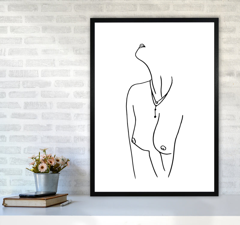 Female Necklace Lineart By Planeta444 A1 White Frame