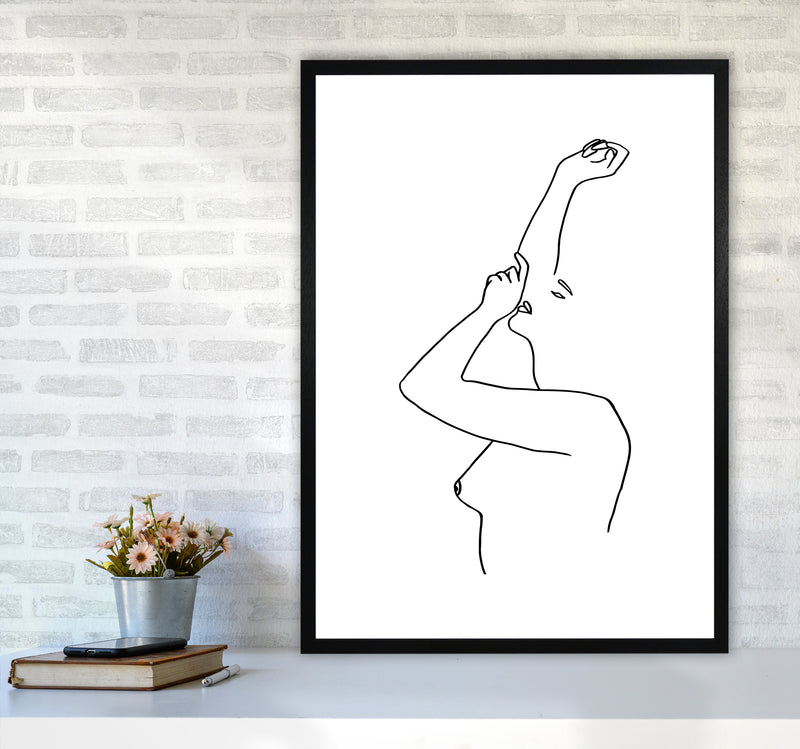 Female Reaching Up By Planeta444 A1 White Frame