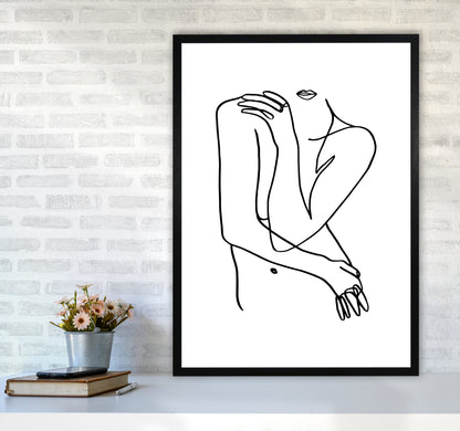 Hiding Front Pose By Planeta444 A1 White Frame