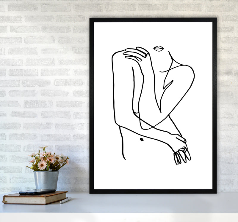 Hiding Front Pose By Planeta444 A1 White Frame