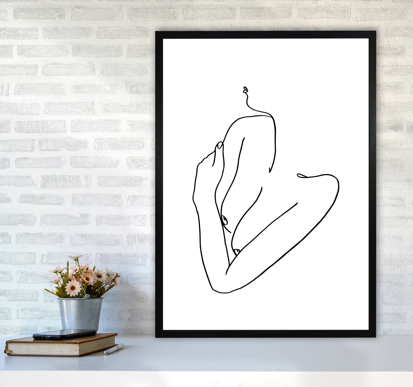 Female Holding Arms  By Planeta444 A1 White Frame