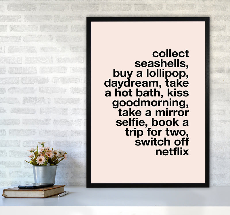 Collect Seashells By Planeta444 A1 White Frame