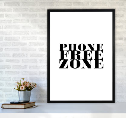 Phone Free Zone By Planeta444 A1 White Frame