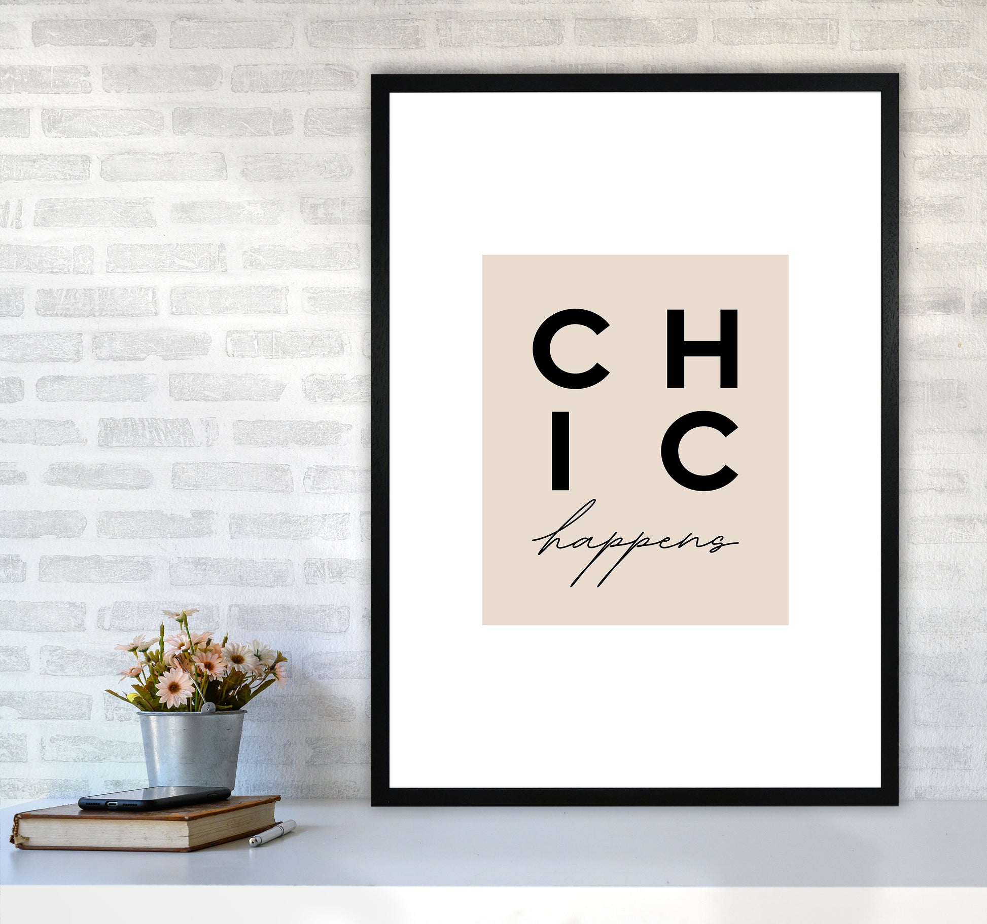 Chic Happens3 By Planeta444 A1 White Frame