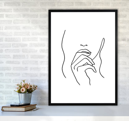 Lips Hand Hair By Planeta444 A1 White Frame